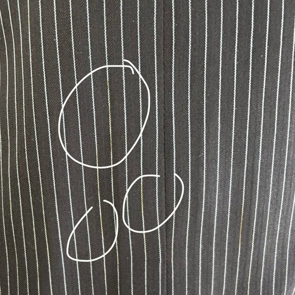 Brown Striped Wool-Cashmere Suit w/ Wide Leg Pants - Ralph Lauren (Black Label) - Picture 16 of 16